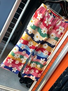 🌈 Retro Dreamer Daisy Flare Boutique Pants 🌸